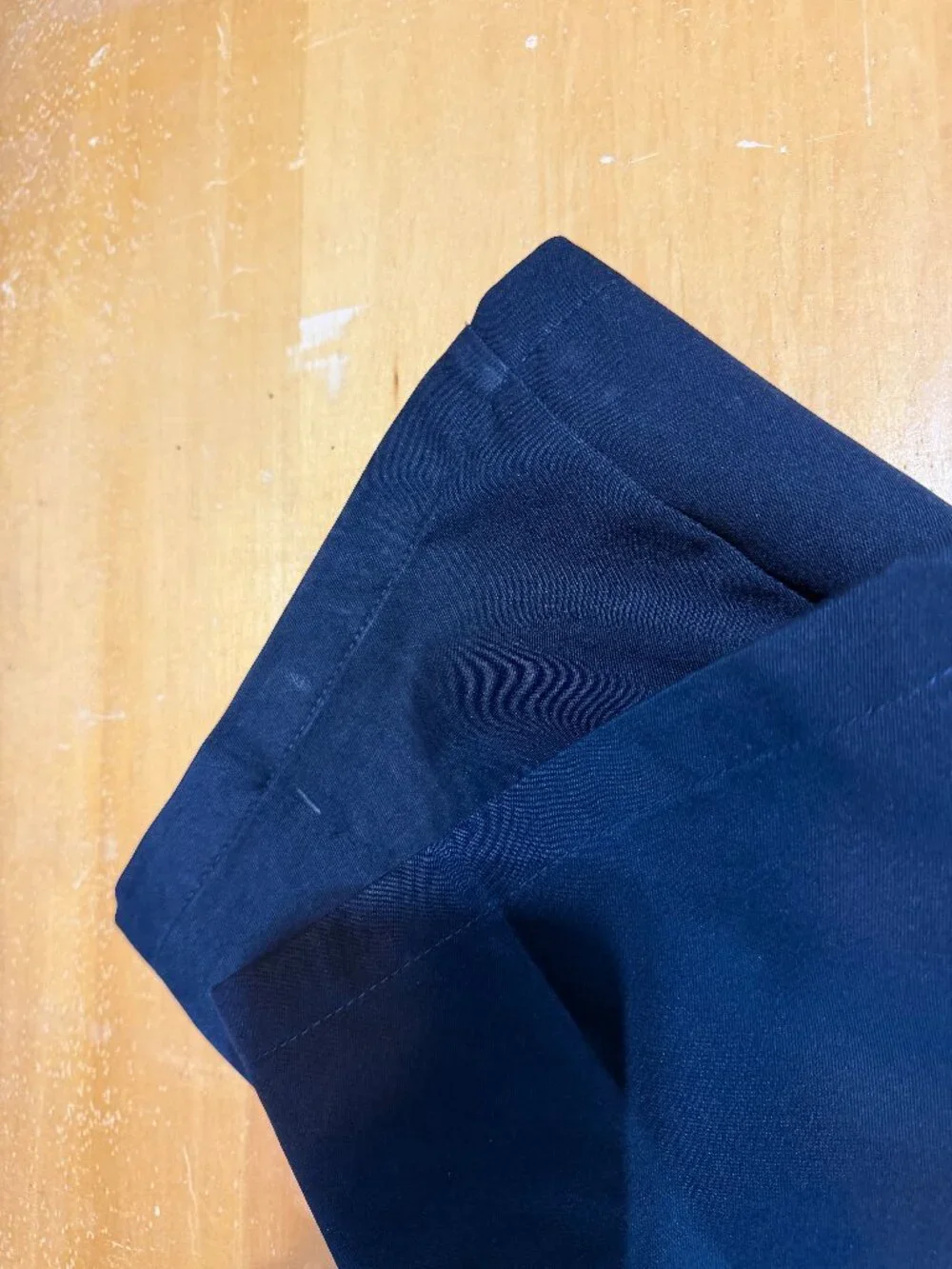 Haggar Cool 18 Pro Classic Flat Front Hidden Expand. Waistband Navy Pant 42X32